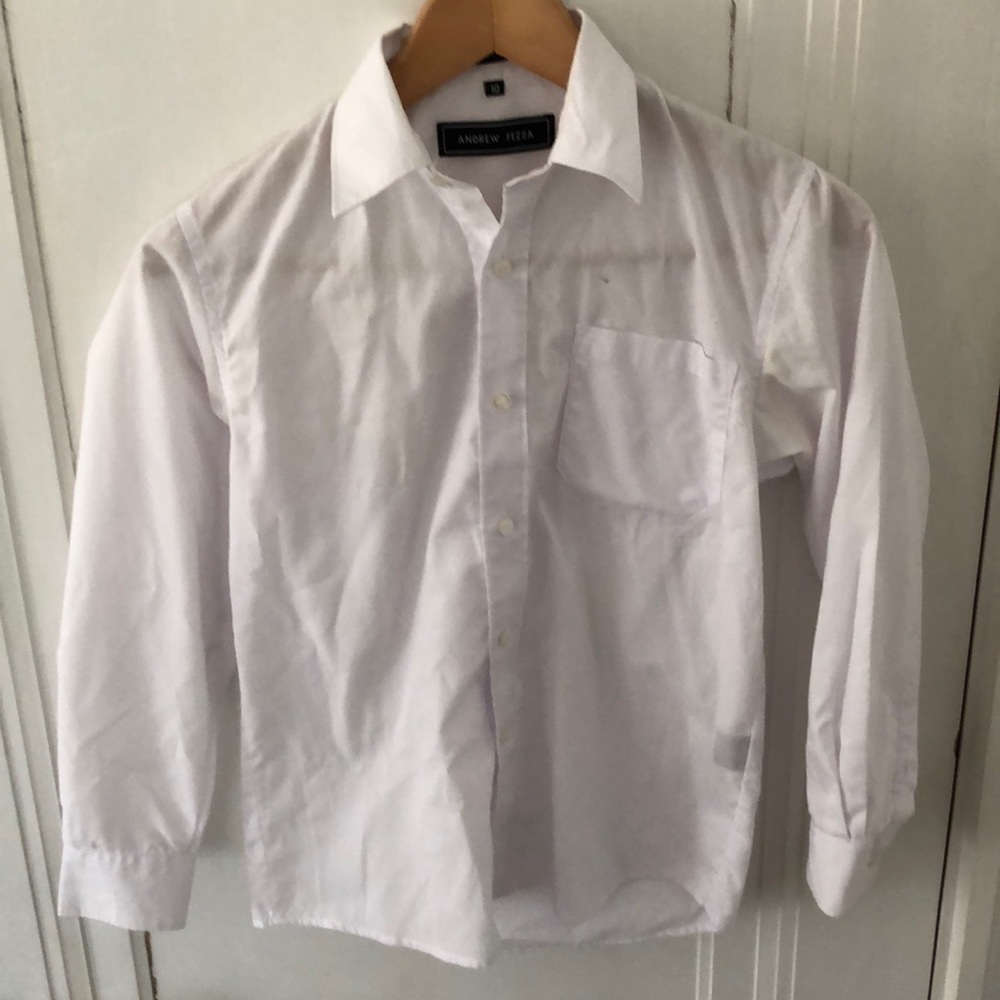 White Collared Shirt Andrew Fezza Youth 10